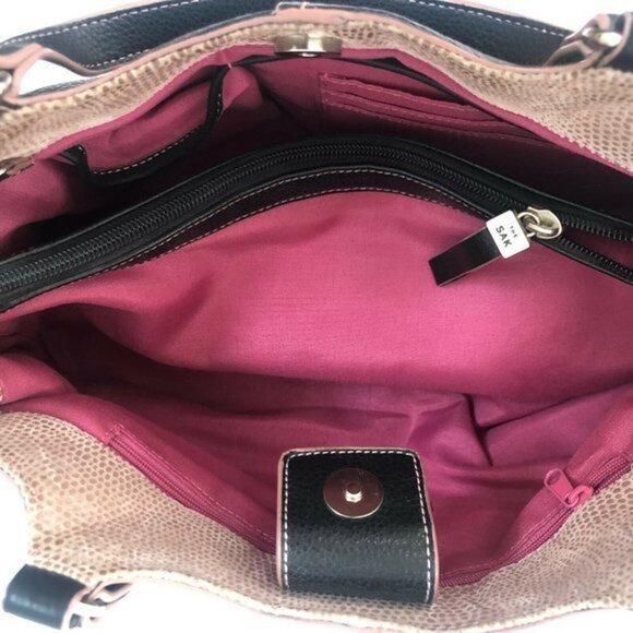 The Sak Handbag Crossbody Plum Burgundy Leather Shoulderbag Satchel - Picture 13 of 16